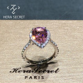 2021 fashion design ring diamond popular pink natural diamond ring